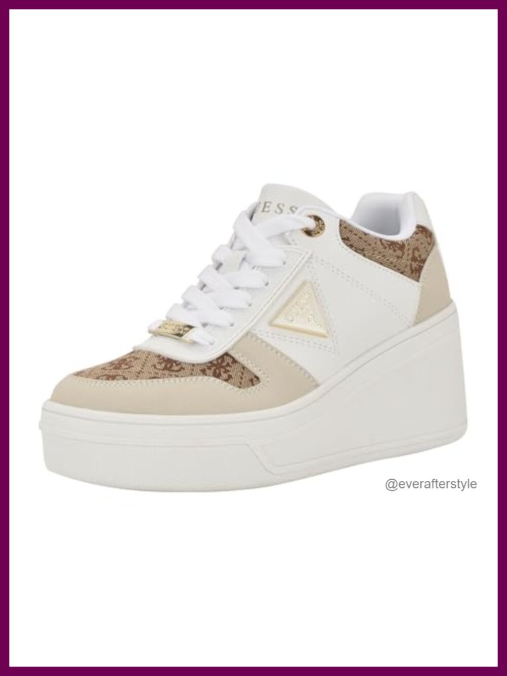 Rozinn Lace-Up Platform Wedge Sneakers Synthetic Casual